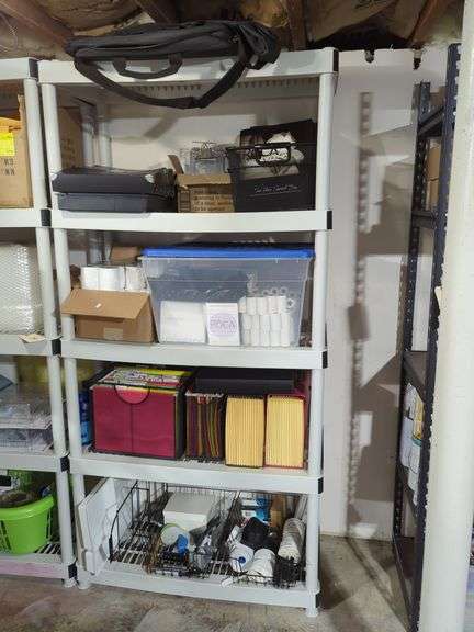 Office and Business Supplies Lot - File Folders, Paper Rolls, Accessories