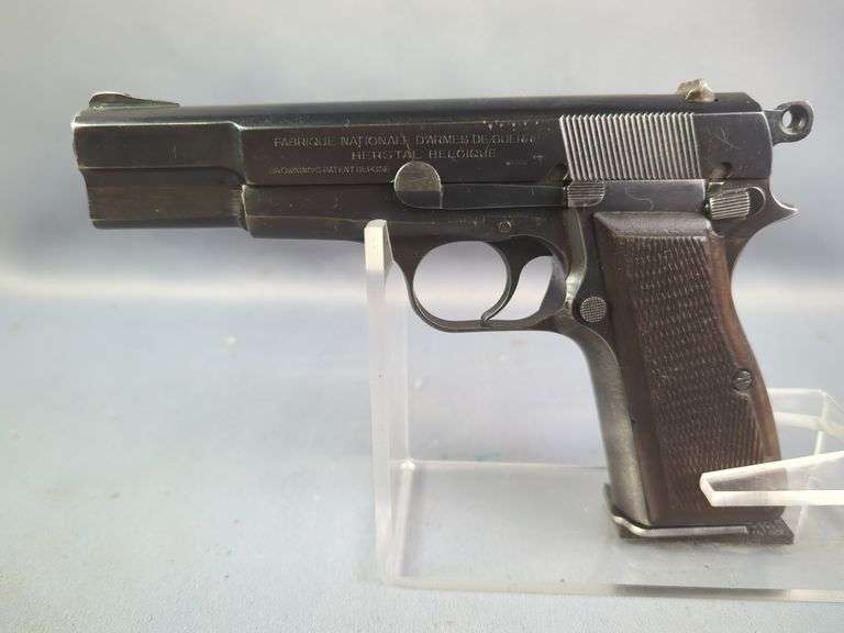 FNH 1935 9mm Pistol SN# 64441, Browning Patents, Nazi Mark, 2 Total Mags, In Leather Shoulder Holster
