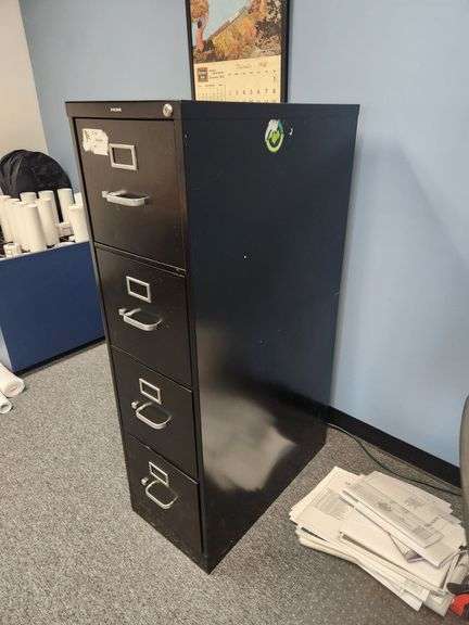 Hon 4-Drawer File Cabinet, No Key, 52" x 15" x 29"