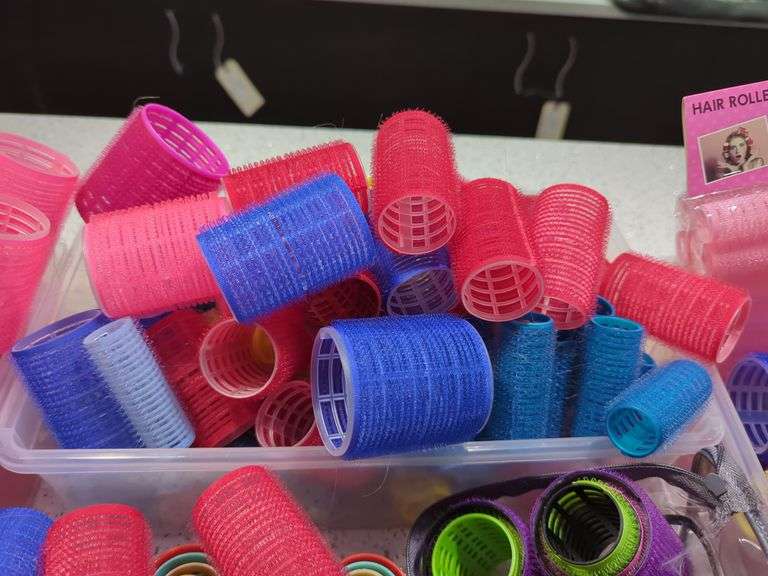 Velcro Hair Curlers And Plastic Rollers, Various Sizes