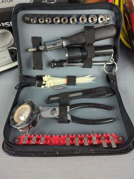 Automotive Emergency Kit with Husky Inflator, Jumper Cables, and More