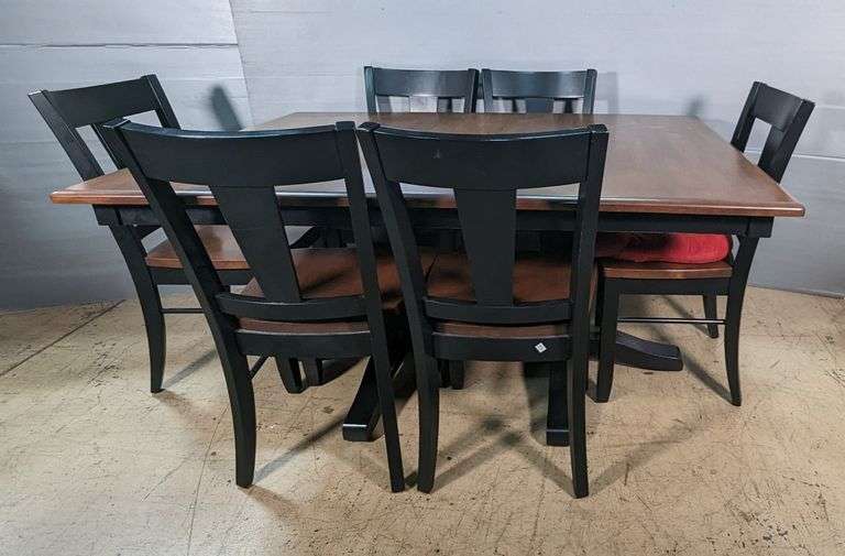 Palettes By Winesburg Dining Table with Six Chairs Mayo Auction & Realty