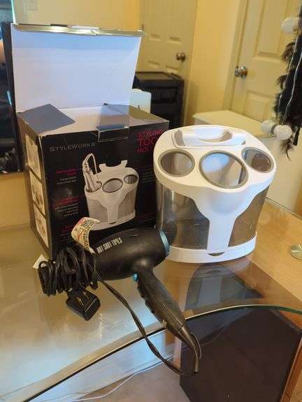 Styleworks Styling Tool Holder And Hot Shot Tools Hair Dryer