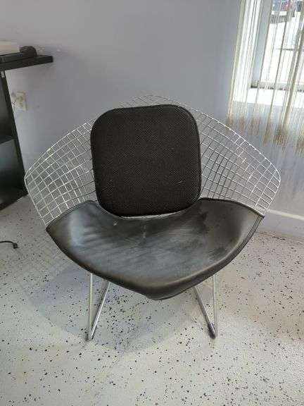 Chrome Frame Diamond Chairs with Cushions, Qty 3