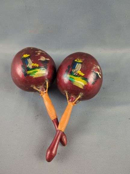 Hand-Painted Maracas And Hand Rattles