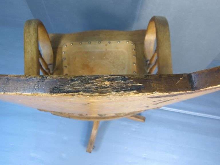 H.B. & W Co. Carved Wood Swivel Desk Chair