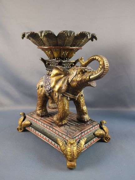 Decorative Monkey & Elephant Candle Holder Lot