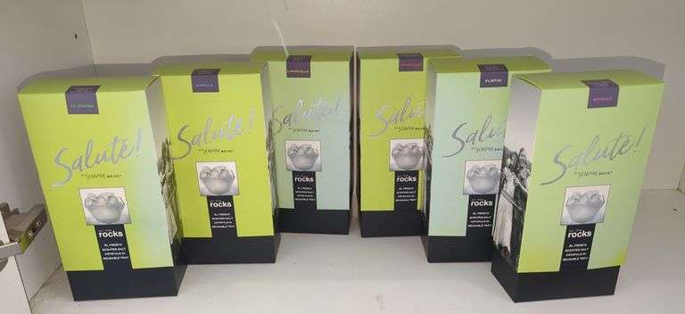 Six Sempre Beve "Salute!" Scented Salt Crystals in Reusable Trays, Various Scents, Qty 6