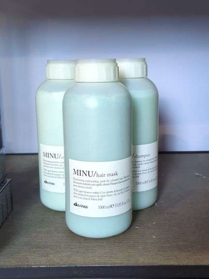 Davines MINU Hair Care Set - Shampoo, Conditioner, Hair Mask, Qty 3