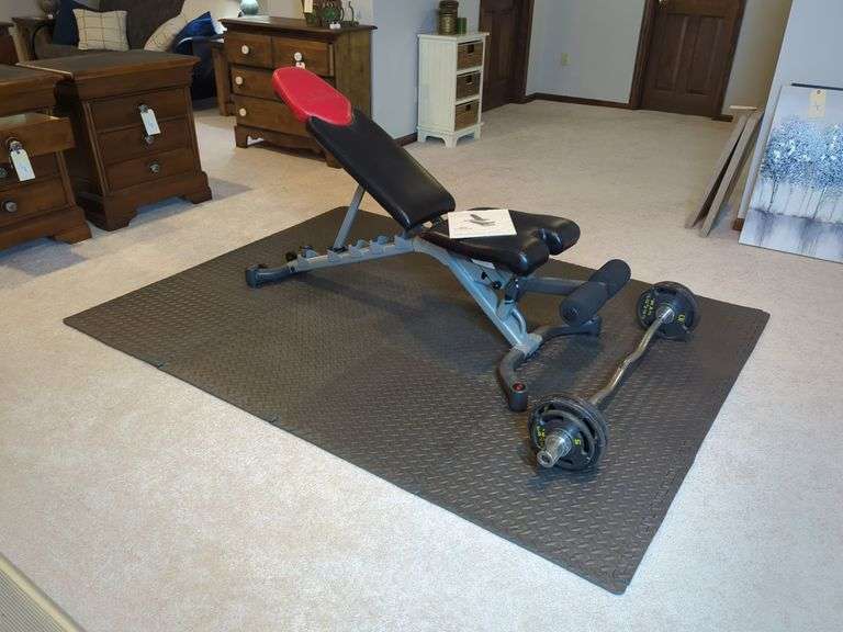 Bowflex SelectTech 5.1 Adjustable Weight Bench with Barbell and Weights,Bidder Responsible For Proper Disassembly and Removal
