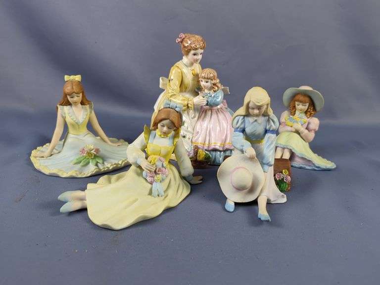 Enesco Spring Girls and Schmid Musical Porcelain Figurine