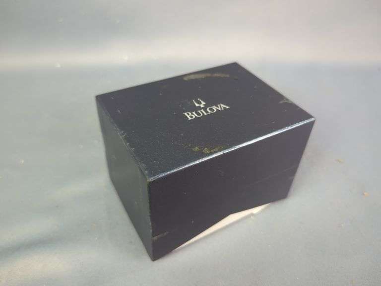 Bulova Silver Toned Stainless Steel Watch, In Box With Spare Links