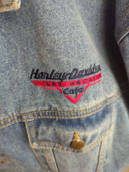 Harley-Davidson Las Vegas Cafe Mens Denim Jacket, Size L