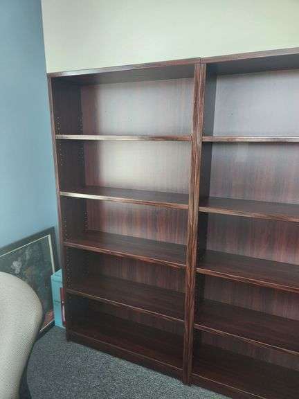 Global Wood Concepts Book Cases With Adjustable Shelves, Qty 2