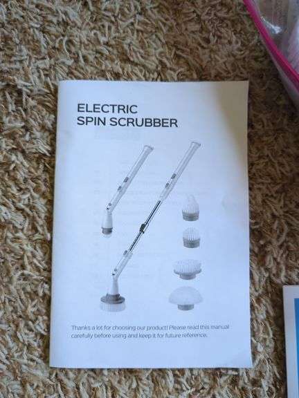 Electric Spin Scrubber Including Attachments