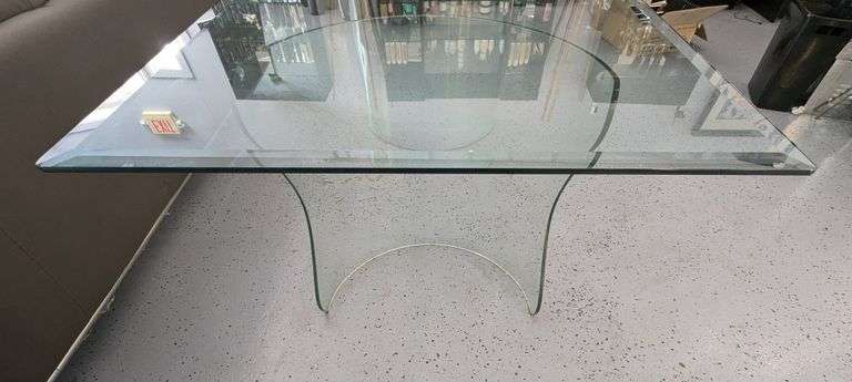 Modern Glass Table, Contents NOT Included Bidder Responsible For Proper Removal, Thursday Pick Up ONLY