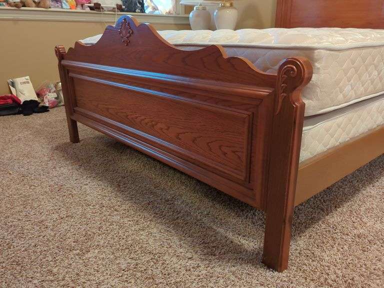 Sealy Posturepedic Full Size Bed with Wood Bed Frame