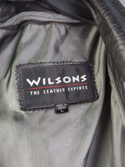 Wilson's The Leather Experts Black Leather Jacket - Size L