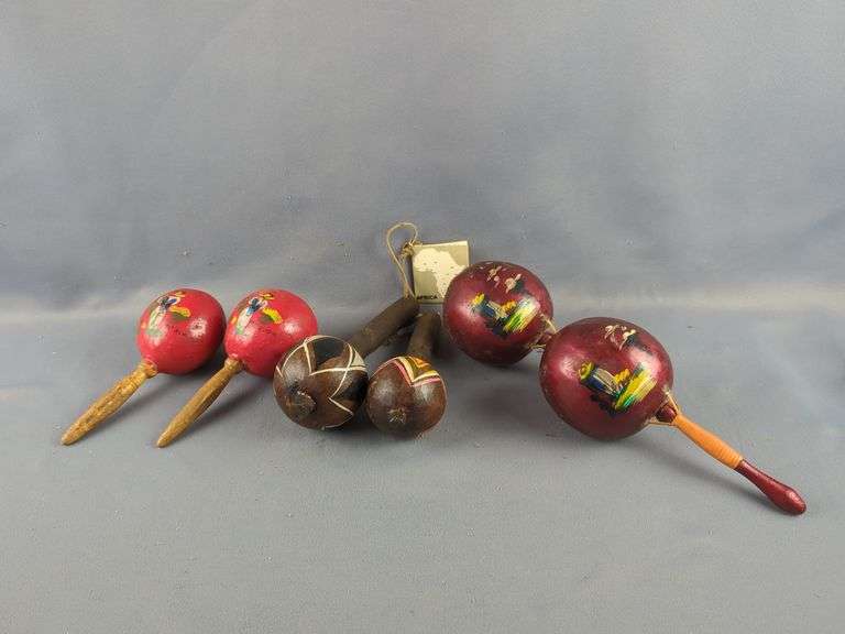 Hand-Painted Maracas And Hand Rattles
