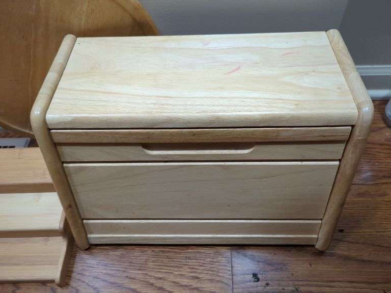 Wood Bread Box, Tiered Shelf And Lazy Susan