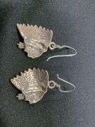 Ladies Sterling Silver Indian Chief Earrings and Necklace