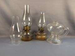 Assorted  Handled Oil Lamps