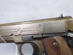 Colt 1911 US Army .45 Colt  Pistol SN# 525123, Marked United States Property, 3 Total Mags, Dual Mag Pouch, In Leather Holster