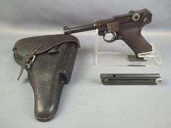 DWM Luger 9mm Para Pistol SN# 2813, 2 Total Mags, In Leather Holster