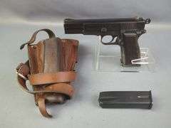FNH 1935 9mm Pistol SN# 64441, Browning Patents, Nazi Mark, 2 Total Mags, In Leather Shoulder Holster