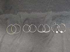 Ladies Hoop Earring Collection, Qty 14 Pair