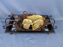 Decorative Leaf Trays and Mirrored Tray Assortment