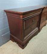 Impressions By Thomasville Two-Drawer Nightstands, Qty 2, Both Have Wear, One Has Water Damage