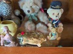 Plush Animals and Decorative Ceramic Figurines