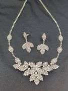 Ladies Rhinestone Costume Jewelry Including Necklaces, Earrings, Hair Comb , And More