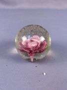 Decorative Glass Paperweights with Floral and Bird Designs