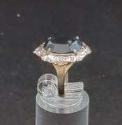 Ladies Sterling Silver Ring With Center Stone, Size 6.75