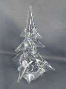 Clear Glass Christmas Tree Figurines