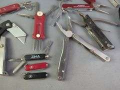 Pocket Knife And Multi Tool Collection, Brands Include Winchester, Alltrade, Victorinox, Wenger, And More, Total Qty 12