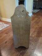 Wood Bedside Table with Shelf And Cutout, 32" x 15" x 12"