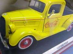 Coca-Cola 1955 Chevy 5100 & 1937 Ford Pickup Diecast Truck Set