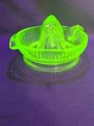 Uranium Glass Citrus Juicer