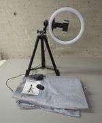 UBeesize 10.2" Selfie Ring Light with Tripod & Kate Background Cloth