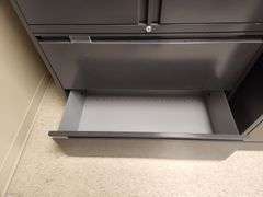 Global Metal Cabinet With 2 Drawer Lateral File Cabinet on Bottom, 65.5" x 36" x 18"