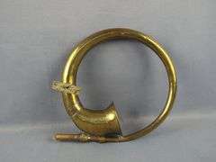 Antique Brass Car Horn And Vase