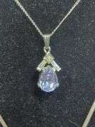 Ladies Silver Toned Necklaces With Pendants, Qty 2
