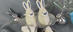 Housewares Assortment, Includes Pitcher, Bunny Accents, Dishes, and Napkin Rings