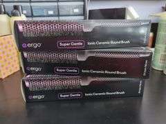 Ergo Super Gentle Ionic Ceramic Round Brushes, Qty 3