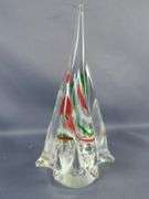 Art Glass Christmas Tree Figurines