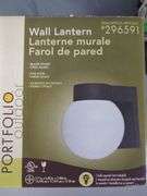 Assorted Light Bulbs and Outdoor Wall Lantern