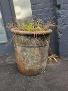 Concrete Outdoor Planters, Qty 3